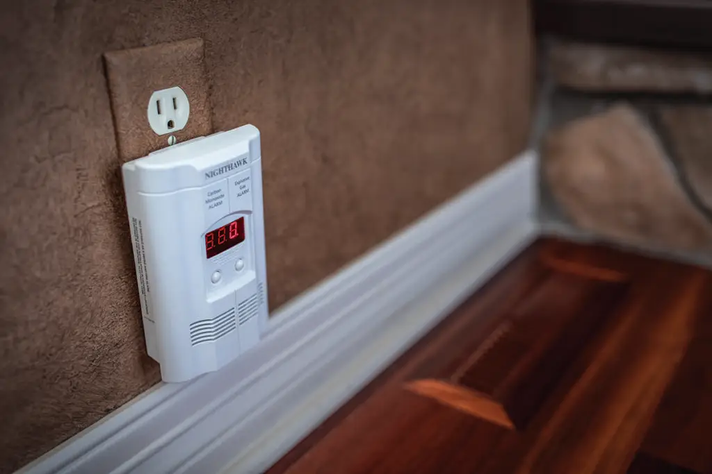 CO Detector on a wall in a home